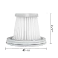 Miniatyrbillede 2 af 5: 2 stk. Hepa-filter kompatibelt med Mijia Handy støvsuger til hjemmet, bilen, mini trådløs vaskbart filter reservedele A -cdsx LGL As Shown