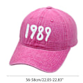 Pikkukuva 2 / 2: Miesten, naisten ja unisex Taylor Swift 1989 Retro Baseball -lippis, säädettävä Snapback Vintage aurinko urheilulippis faneille lahjat [LGL] Rose Red