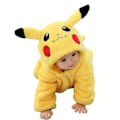 Miniatyrbild 1 av 4: Tecknad Djurform Pyjamas Unik Form Lös Långärmad Nattlinne För Sovrum LGL 100cm Pikachu