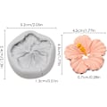 Miniatyrbillede 3 af 5: Håndlavet Resin Silikone 3d Hibiscus Blomsterform (hvid) 4 Stykker (LGL)