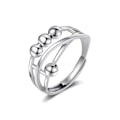 Miniatyrbillede 5 af 5: Unisex Justerbar Spinning Fidget Fredsring Spinner Bånd Åben Ring Anti Angst Roterbar Ring Lindrende Stress Smykker (LGL)