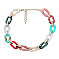 Miniatyrbillede 1 af 5: Fashion Chunky Link Kæde Lang Oval Halskæde Til Kvinder (LGL)