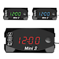 Miniatyrbilde 4 av 5: 3 i 1 Multifunksjonell Digital Display Meter Støvtett Motorsykkel Elektronisk Tidsklokke Motorsykkel [GGL] A01