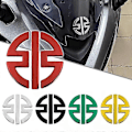 Pikkukuva 1 / 5: 3D Moottoripyörätarrat 2 kpl Katepaneelitarroja Tankin logot Kawasaki H2R Z125 Z250 Z300 Z400 Z650 Z800 Z1000 moottoripyörän polvi- ja säärisuojat LGL Green