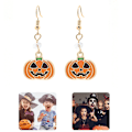 Miniatyrbilde 4 av 4: Halloween-øredobber med gresskar (LGL) Gul Gul