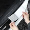 Pikkukuva 4 / 5: Moottoriajoneuvojen osat, sopivat Jaguar XE XF XJ F-Type F-Pace XKR XEL XFL S F XK XJL XJ6 XJS X -automallien kynnyslevyjen suojaukseen, hiilikuitu LGL 4Pcs Car Door