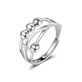 Miniatyrbillede 1 af 5: Unisex Justerbar Spinning Fidget Fredsring Spinner Bånd Åben Ring Anti Angst Roterbar Ring Lindrende Stress Smykker (LGL)