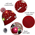 Miniatyrbilde 3 av 5: LED Lysende Strikket Stygg Julegenser Julehatt (LGL)