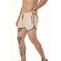 Pikkukuva 3 / 5: Urheilushortsit Juoksuun Hengittävät treenishortsit Kuntosalishortsit taskuilla miehille - LGL Khaki 3XL