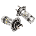 Miniatyrbillede 1 af 5: H7 2-pak 12V 100W Super Bright LED Kørelys Pære 6000K 1000lm (LGL)