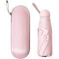 Miniatyrbillede 1 af 5: Mini Rejseparaply med 8 Ribber Lille Bærbar Solskærm UV Vindtæt - Pink (LGL)