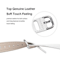 Miniatyrbillede 3 af 5: Til Garmin Vivoactive 3/Vivoactive 3 Music Kvægskind Læder Justerbar Armbåndsurrem (20mm) White Garmin Vivoactive 3
