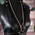 Miniatyrbilde 5 av 5: Hjerte O-ring Slip Chain Halskjede for Kvinner Rustfritt Stål Kubansk Kjede Hjerte Halskjede Punk Rock Krage Halskjede Håndlaget Justerbar Lariat Y LGL Gold