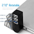 Miniatyrbillede 2 af 5: USB til 3 USB-porte 270° Roterbar Ultra Slim USB-splitter til MacBook Notebook PC PC Laptop Mobil USB-flashdrev HDD (LGL)