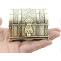 Miniatyrbillede 4 af 5: Metal smykkeskrin ørering opbevaringsboks retro pirat skattekiste high-end smykkeskrin fløjlskrin (LGL)