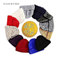 Miniatyrbillede 2 af 3: Herre Strikket Hue Beanie Skullcap Sømandshue Kantløs Retro Navy Stil Beanie Hue LGL Red