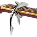 Miniatyrbild 1 av 5: Shark Capo, Zink Legering Tonklämma för Akustisk, Folk, Elgitarr och Ukulele (Silver) (LGL)