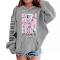Miniatyrbillede 1 af 3: Taylor Swift Print Børn Piger Hættetrøje Casual Langærmet Hættetrøjer Løse Pullover Toppe LGL Gray 8-9 Years