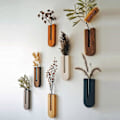 Miniatyrbild 4 av 5: Väggvas - Inomhus vägghängande blomkruka Trävas blomkruka Träblomkruka Hängande blomkruka väggdekoration artefakt LGL black