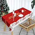 Miniatyrbilde 4 av 4: Rektangulær plastduk for julebord, vinterfest, 130 x 274 cm (LGL)