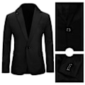 Pikkukuva 3 / 4: Miesten pikkutakki, slim fit, business casual -bleiseri LGL Black S