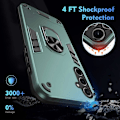 Miniatyrbild 5 av 5: Skal för Samsung Galaxy A56 5G PC TPU Stötsäkert Telefonskydd med Ringstativ - LGL Multicolor Green