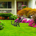 Miniatyrbilde 4 av 5: Hagepynt for katt: Svart katt dekorasjon - Hage katt dekorasjoner: Hage statuer av katter: Plante dekor Katt Silhuett Hagepynt (LGL)
