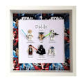 Miniatyrbild 2 av 3: Superhjälte Fotoram Väggkonst Retro Tecknad Figur Familjedekoration LGL White Family 6