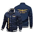 Miniatyrbillede 1 af 2: Herrejakker Vindjakker Herre 2021 Ny Honda Gold Wing Printede Jakker Herre Dame Vindjakker Mode Udendørs Motorcykel Bas LGL 5XL Navy Blue