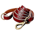 Miniatyrbillede 5 af 5: Ægte Læder Hundesnor 150cm Lang Stærk Hundesnor Kraftig Hundeline LGL Red 1.0cm*150cm