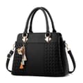 Dam Casual Premium PU Läder Handväska (LGL) Black