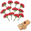 Miniatyrbillede 1 af 5: 144 x Små Røde Calla Lilje Kunstige Skum Blomster til Håndværk Gaveæske Kortfremstilling DIY Bryllup Fødselsdagsfest Dekoration (LGL)