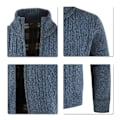 Miniatyrbilde 4 av 4: Cloudstyle Fleece Cardigan med ståkrage for menn LGL Blue S