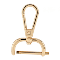 Miniatyrbillede 5 af 5: Drejelige karabinhager Udskiftning DIY Håndværk Trigger Clips Drejelige hummerlåse 25mm Guld (LGL)