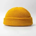 Miniatyrbilde 1 av 5: Unisex strikket lue for menn kvinner caps ull mote enkel varm skullies beanies solid høst vinter beanie lue trendy stil LGL Yellow