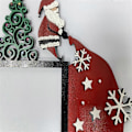 Miniatyrbild 3 av 5: Jul Dörrdekoration Julhem Dekor Rolig Snögubbe Jultomte Övre Dörrkarm Hörnskylt Dekorationer (Jultomte) (LGL)