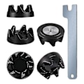 Miniatyrbillede 1 af 5: 6 Pakker 9704230 Blender Kobling Blender Kobling Udskiftningsdele Med 1 Nøgle Kompatibel Kompatibel KitchenAid Wp9704230vp Wp9704230 -ys  (LGL)