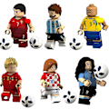 Miniatyrbillede 5 af 5: 8 stk. / Sæt Super Star Minifigurer Legetøj Fodboldspiller Byggeklodser