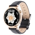 Miniatyrbilde 2 av 5: For Garmin Lily 2 Active Lily 2 Armbånd 14mm Topplag Kuskinn Lær Klokkereim - Brun Bambus LGL Multicolor Black