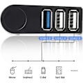 Miniatyrbillede 3 af 5: USB til 3 USB-porte 270° Roterbar Ultra Slim USB-splitter til MacBook Notebook PC PC Laptop Mobil USB-flashdrev HDD (LGL)