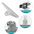 Miniatyrbillede 4 af 5: Ekstra Store Bulldog Clips, 2 Pak 30cm Rustfrit Stål Jumbo Kæmpe Binder Clips Papirklemmer Holder til Tegnebræt, Kunst, Lærere, Hjem O LGL