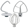 Miniatyrbillede 1 af 5: Mixer Kit til Ksm150 Inkluderer Dejkrog, Piskeris og Belagt Fladslag, 3 Dele Standmixere Re [L] WhiteSilver