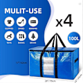 Miniatyrbild 2 av 5: Flyttväskor Extra Stora Förvaringsväskor 4-pack, Klart Fönster & Förstärkta (LGL)