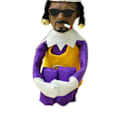 Miniatyrbillede 2 af 5: Snoop On A Stoop Elf Dukke Resin Plys Dukke Blød Følelse Dukke Legetøj Dekoration Til Julefest Ferie Hjem Have Dekoration B Purple