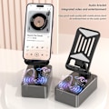 Miniatyrbillede 5 af 5: 2-i-1 Bordmobiltelefonholder Trådløs Højttaler Stereo Surround Bas Lydhøjttaler til Soveværelse Hjem Bærbart Design Bluetooth-tilslutning LGL Black