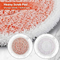Pikkukuva 5 / 5: 12 kpl Heavy Scrub Höyrymoppityynyjä Shark S7000AMZ / S7001 / S7201 Höyrymoppiin, Höyry ja Hankaava All LGL Orange