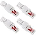 Miniatyrbillede 1 af 5: 2 stk. 90 graders Ethernet-adapter Højre+Venstre Vinkel RJ45 Stik til Sokkel Adapter Skærmet Netværks Patch Forbindelse (LGL)