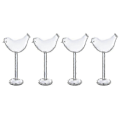 Miniatyrbild 1 av 2: 1 Set 4 st Fågelform Cocktailglas Glas Vinglas Bägare (transparent) -Sy LGL