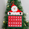 Miniatyrbillede 2 af 5: DIY Kalender Julekalender Sæt Filtstof Nedtællingstræ med 24 Legetøjslommer til Juledekorationer Hængende Dekorationer (LGL)
