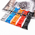 Miniatyrbild 3 av 4: Justerbart gummiband för Suunto Ambit 1 2 3 klocka [GGL] White Silver buckle
